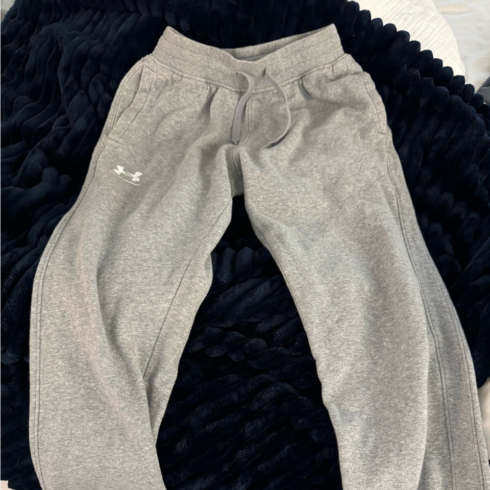 Under Armour Gray Track Pants with Elastic Waistband